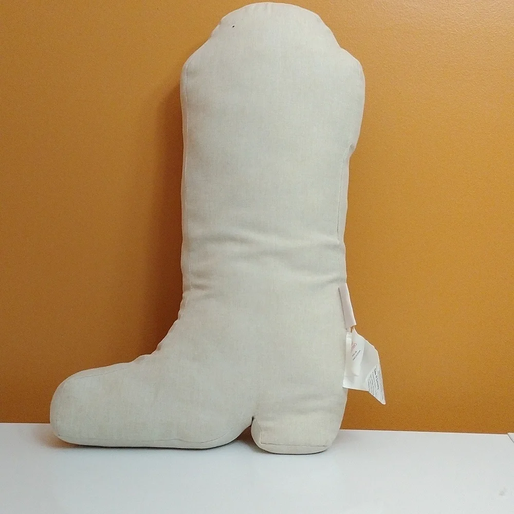 Isaac Mizrahi Large Cowboy Boot Cushion Pillow 20x12”